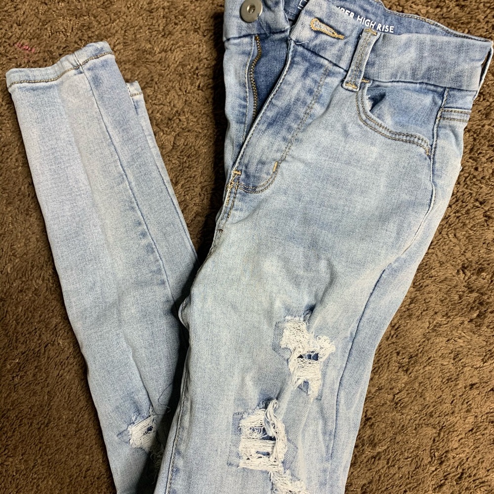 women’s high rise skinny jeans - ripped